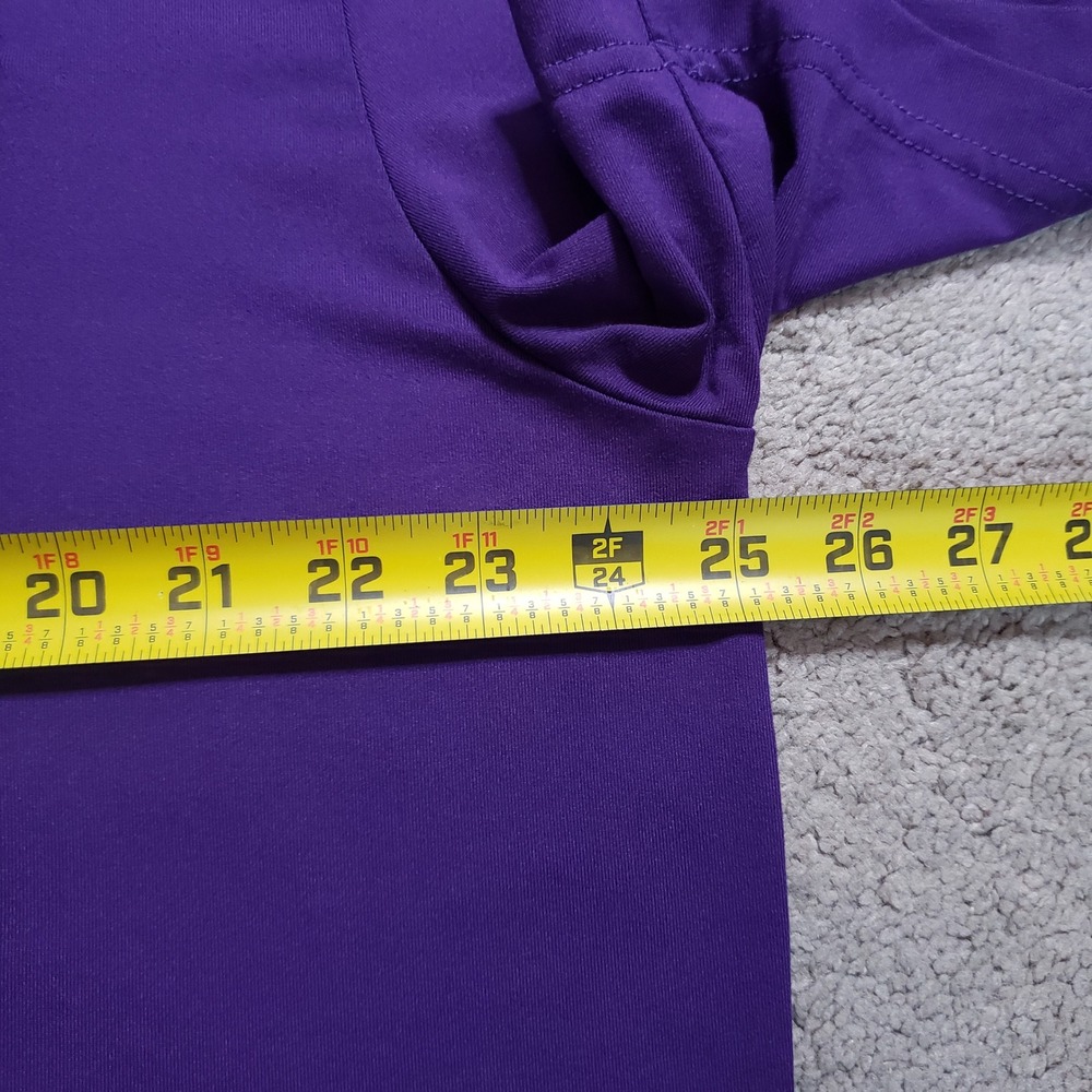 Burlebo Mens XL Purple Performance Polo Shirt Snap Pocket Stretch Golf Preppy - Picture 7 of 9